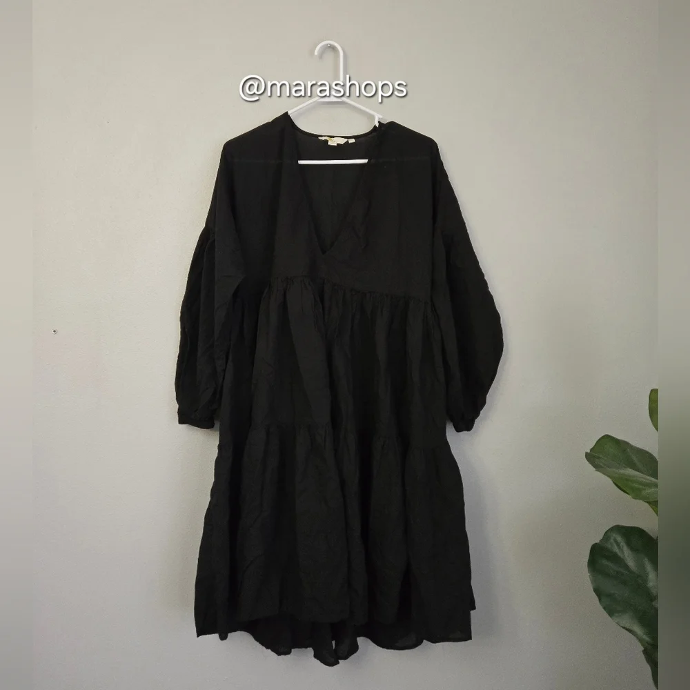 BODEN Relaxed Tiered Beach Dress Black Women